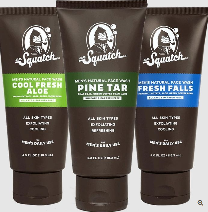 DR SQUATCH PINE TAR FACE WASH