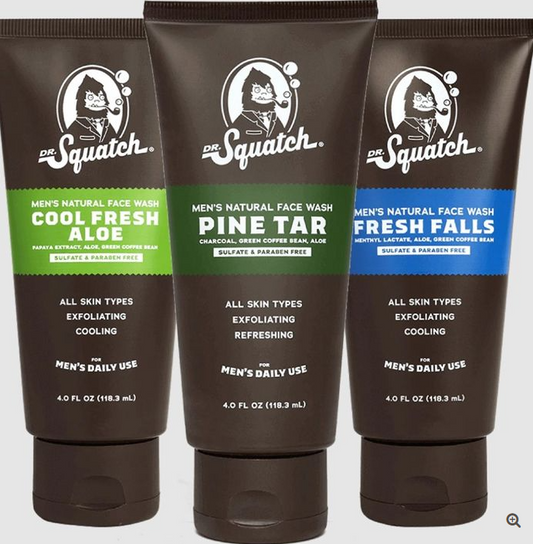 DR SQUATCH PINE TAR FACE WASH