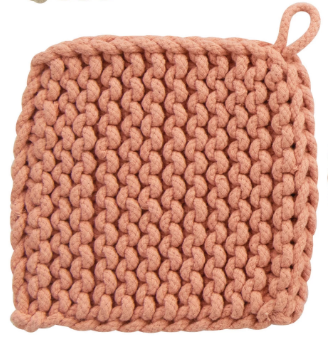 COTTON CROCHETED POTHOLDER - PASTELS
