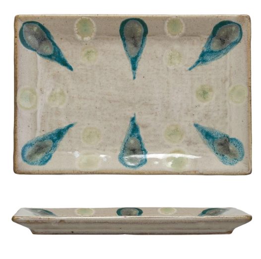 HAND PAINTED STONEWARE PLATTER