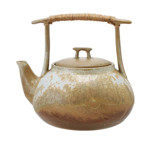 1 1/2 QUART TEAPOT WITH JUTE WRAPPED HANDLE