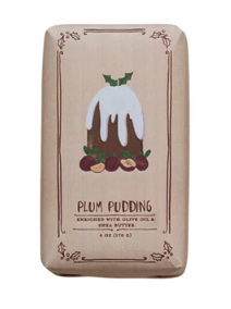 CLEAN AS A WHISTLE HOLIDAY SCENTED MILLED BAR SOAP -PLUM PUDDING