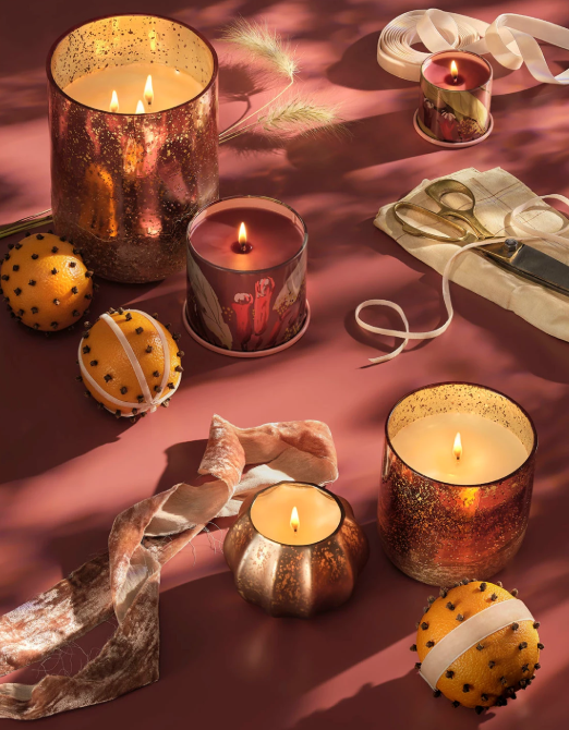 CARDAMOM POMANDER CRACKLE GLASS CANDLE