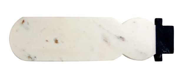 MARBLE SNOWMAN SHAPED CHEESE/CUTTING BOARD