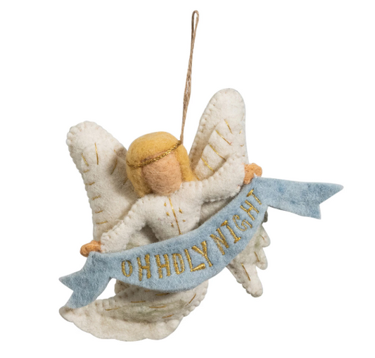 HANDMADE WOOL FELT ANGEL ORNAMENT