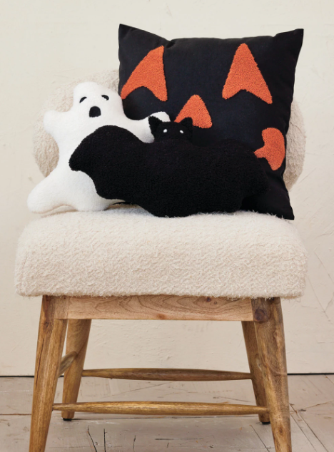 FAUX SHERPA FABRIC GHOST PILLOW