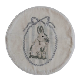 16" ROUND COTTON VELVET HOLIDAY PILLOW - ASSORTED