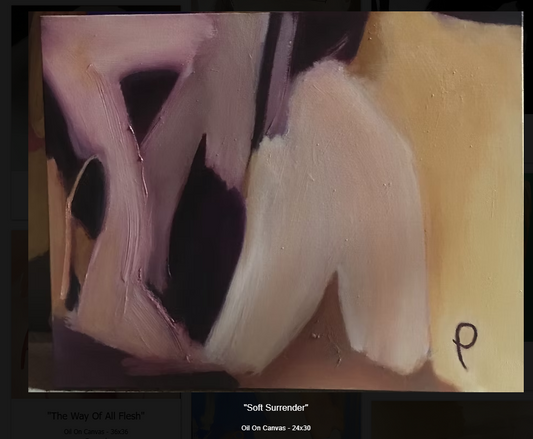 PATRICIA GREEN ABSTRACT OIL ON CANVAS - ARTWORK