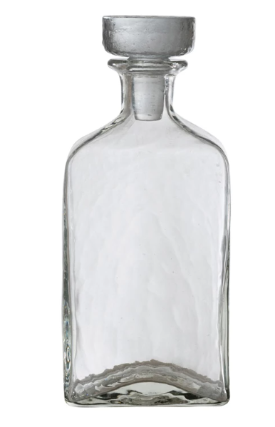 HAMMERED GLASS DECANTER - ASSORTED