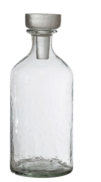 HAMMERED GLASS DECANTER - ASSORTED