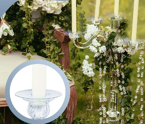 DISPOSIBLE PLASTIC BOBECHES - CANDLE DRIP PROTECTOR FOR WEDDINGS AND PARTIES