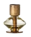 BOHEMIAN BLOWN GLASS & METAL TAPER HOLDERS - SET OF 4