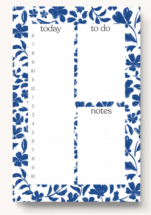 ELYSE BREANNE DESIGNS - HOURLY DAILY PLANNER NOTEPAD 8.5" x 5.5"