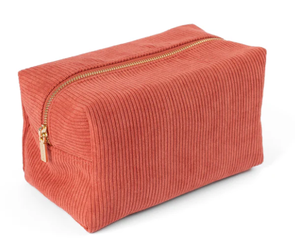 ELYSE BREANNE CORDUROY COSMETIC BAG - ASSORTED
