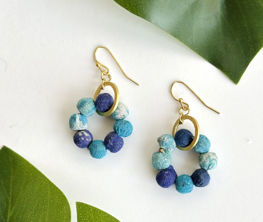 KANTHA AZURE ORBITAL EARRINGS
