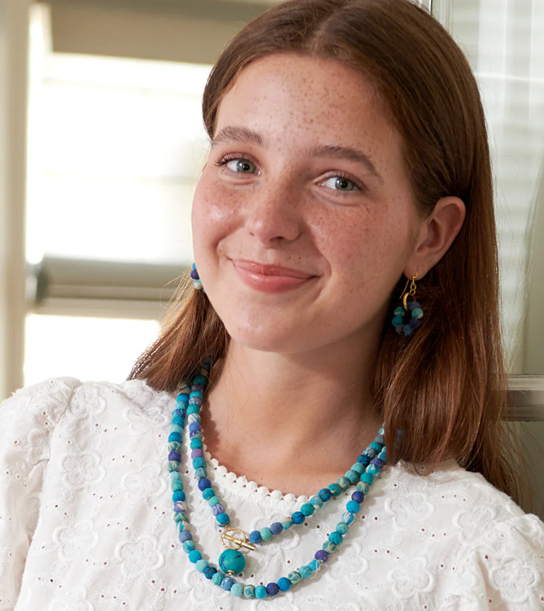 KANTHA AZURE ORBITAL EARRINGS