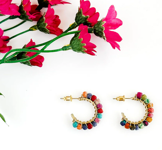 KANTHA MILIEU MINI HOOP EARRINGS