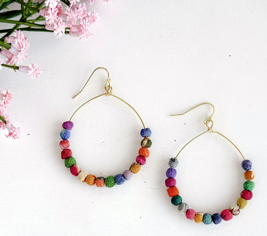 KANTHA MILIEU DEMI HOOP EARRINGS