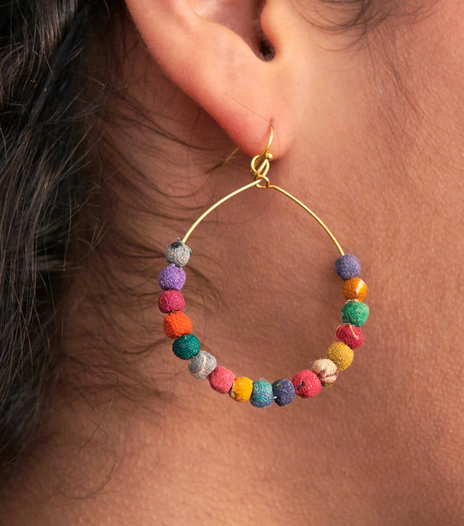 KANTHA MILIEU DEMI HOOP EARRINGS
