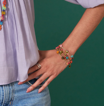 KANTHA SPRINKLED CHAIN BRACELET