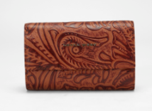 LOYAL WEST CANYON JEWELERY CASE IN HAND FINISHED EMBOSSED LEATHER