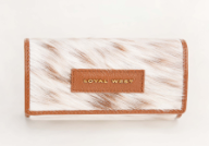 LOYAL WEST CANYON JEWELRY CASE BROWN & WHITE COWHIDE
