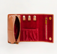 LOYAL WEST CANYON JEWELERY CASE IN HAND FINISHED EMBOSSED LEATHER
