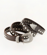 LOYAL WEST MIDNIGHT RANGER LEATHER BELT IN CALFSKIN