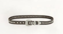 LOYAL WEST MIDNIGHT RANGER LEATHER BELT IN CALFSKIN