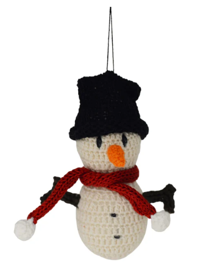 CROCHET SNOWMAN ORNAMENT