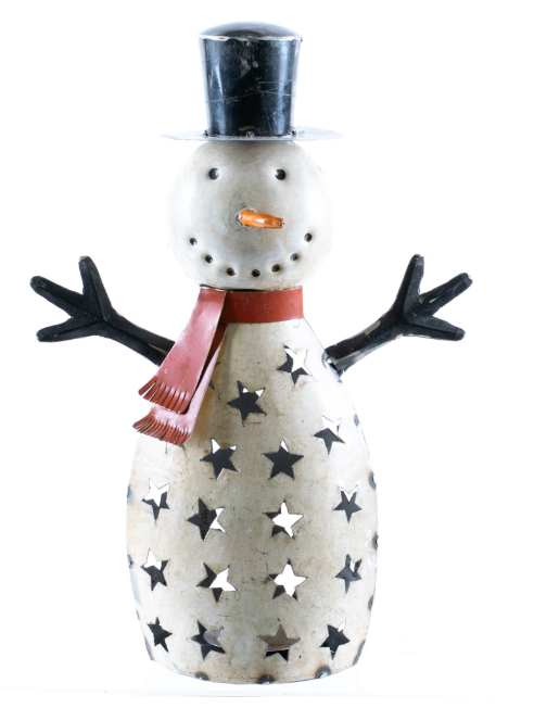 METAL SNOWMAN - RECYCLED METAL SIGNS