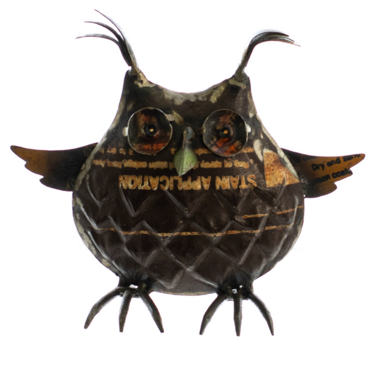 METAL OWL - RECYCLED METAL SIGNS