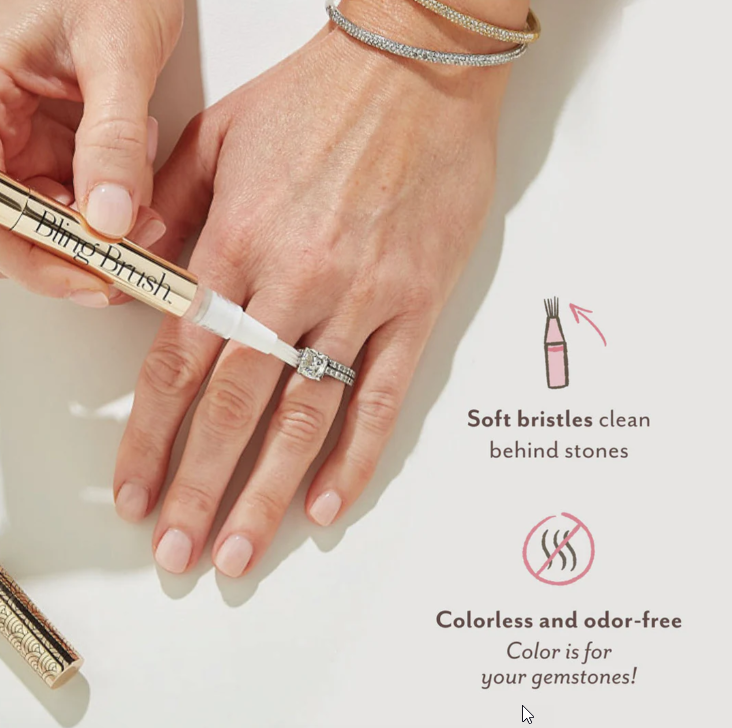 BONBLISSITY BLING BRUSH "THE ORIGINAL NATURAL ON-THE-GO" JEWELRY CLEANER