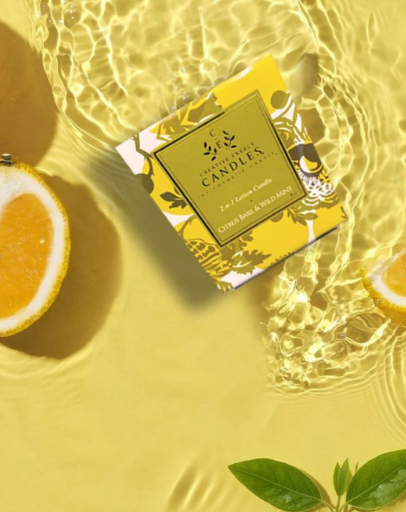 CREATIVE ENERGY SOY LOTION CANDLE -  CITRUS BASIL & WILD MINT  - ASSORTED SIZES