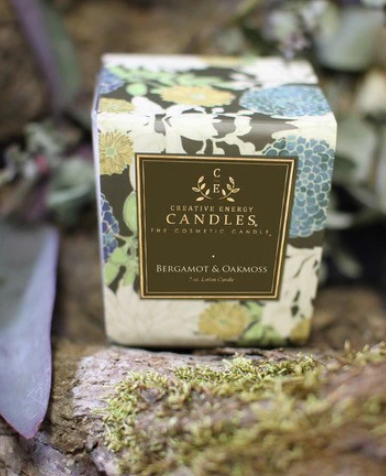 CREATIVE ENERGY SOY LOTION CANDLES - BERGAMOT & OAKMOSS