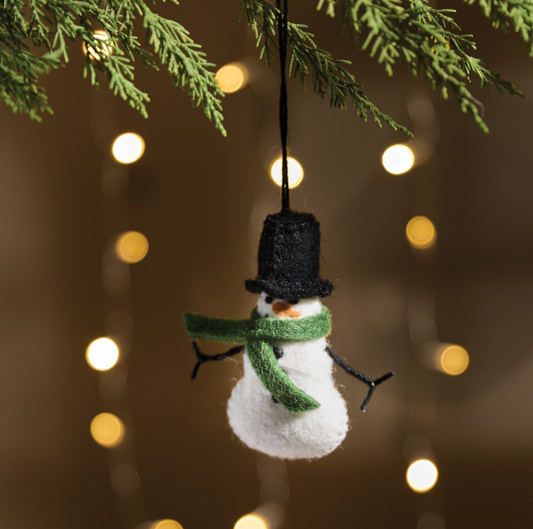 WOOL FELT CHRISTMAS ORNAMENTS - ASSORTED