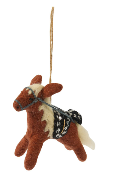 WOOL FELT CHRISTMAS ORNAMENTS - ASSORTED