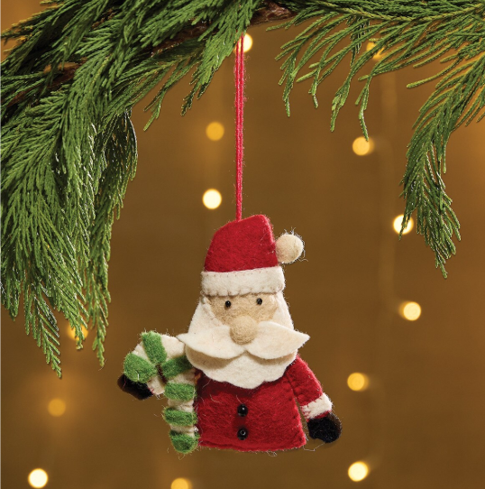 WOOL FELT CHRISTMAS ORNAMENTS - ASSORTED