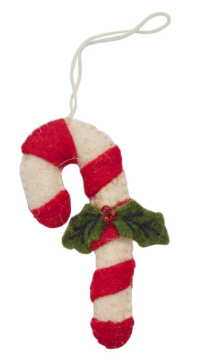 WOOL FELT CHRISTMAS ORNAMENTS - ASSORTED