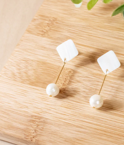 LIKHA MOTHER OF PEARL DANGLE EARRING - ASSORTED