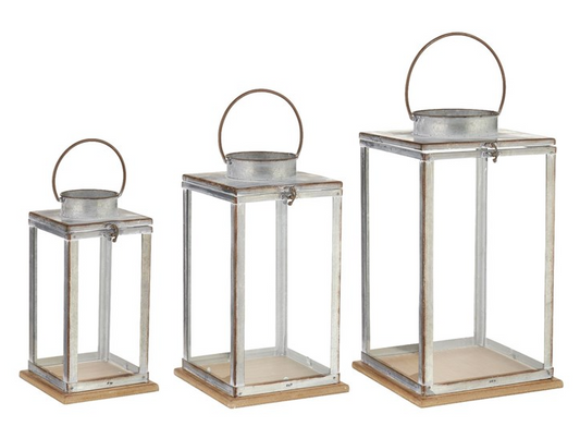 GALVANIZED LANTERNS - ASSORTED