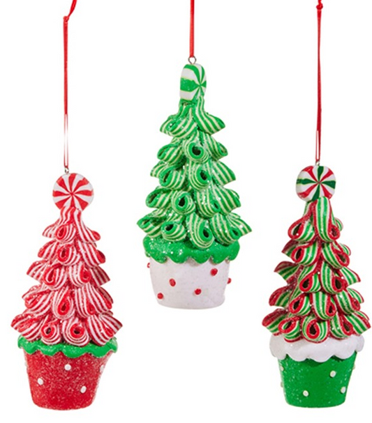 RIBBON CANDY TREE ORNAMENT - ASSORTED