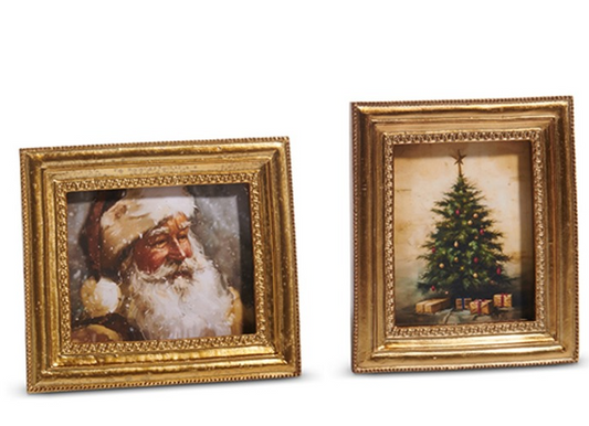 TRADITIONAL WINTER HOLIDAY SCENE FRAMED ART - ASSORTED