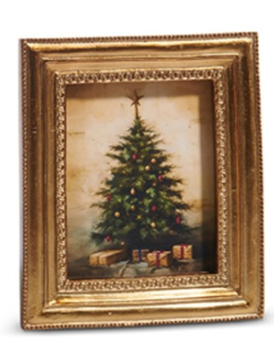 TRADITIONAL WINTER HOLIDAY SCENE FRAMED ART - ASSORTED