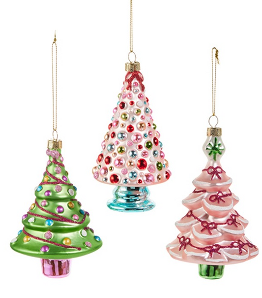 PASTEL CHRISTMAS TREE ORNAMENTS - ASSORTED