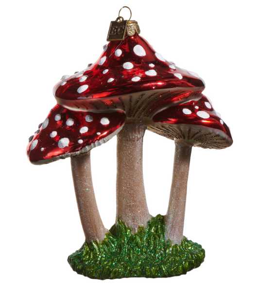 RED MUSHROOM TRIO ORNAMENT