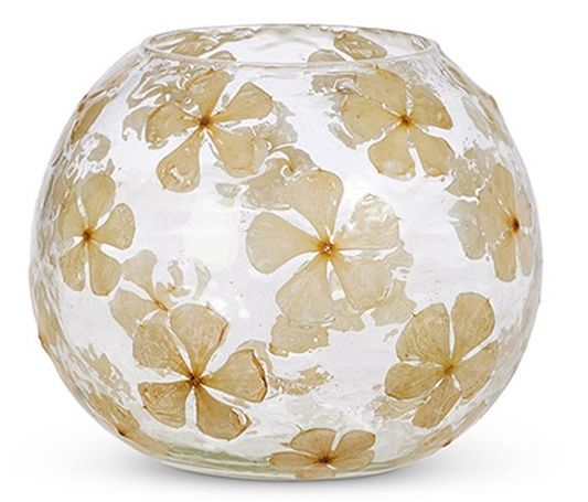 DRIED FLORAL CONTAINER 6"D x 4.75"T
