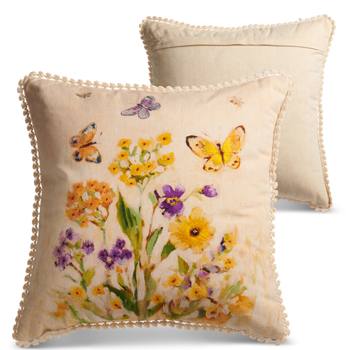 16"SQ BUTTERFLY MEADOW PILLOW