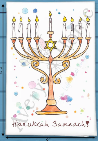 AVERY'S HOME CHRISTMAS/HANUKKAH FLOUR SACK TOWELS - ASSORTED