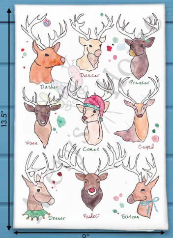 AVERY'S HOME CHRISTMAS/HANUKKAH FLOUR SACK TOWELS - ASSORTED